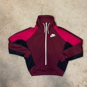 Nike Burgundy and Pink Full Zip Size XS